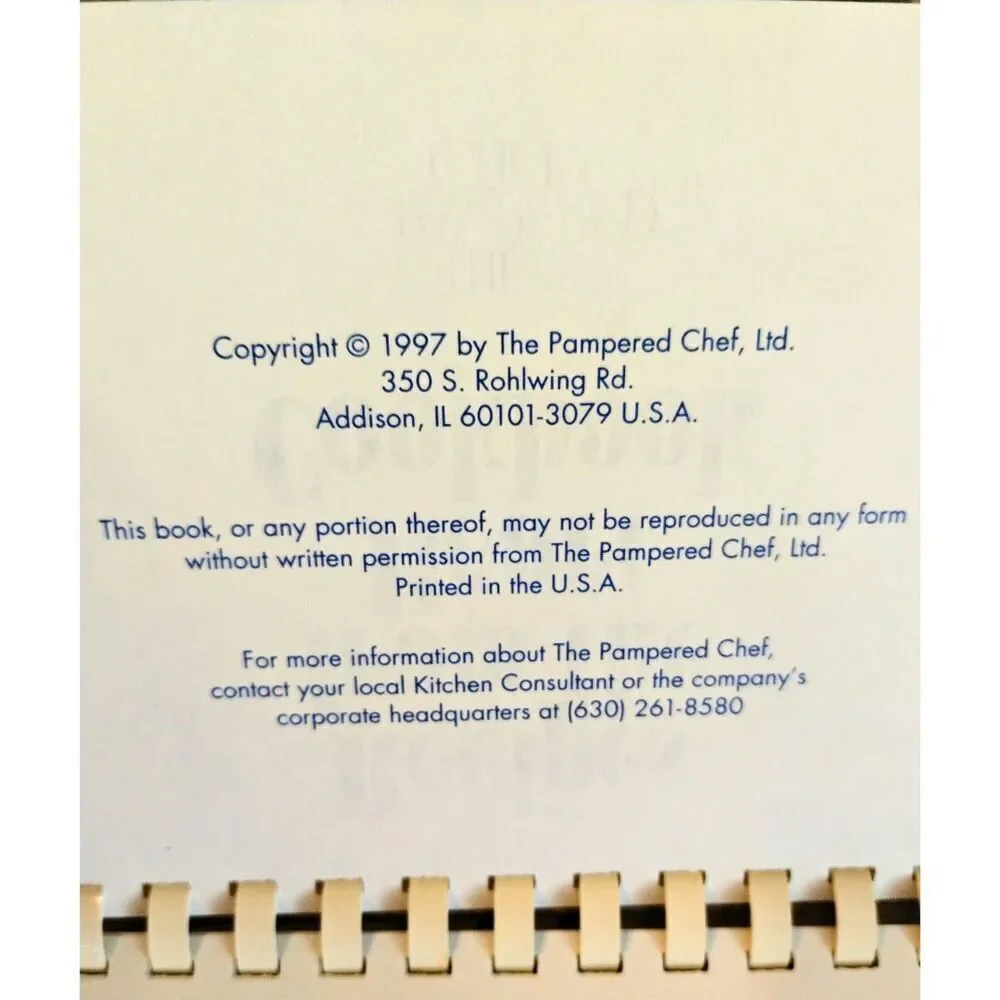 Recipes from the Heart Cookbook, The Pampered Chef (1997)